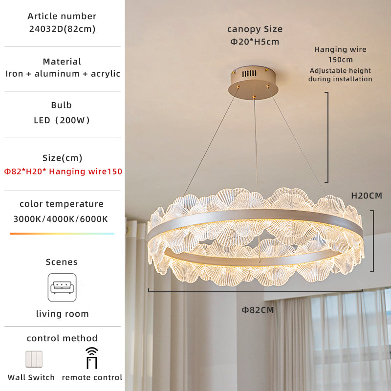 82cm Elegant Lotus Pendant Light