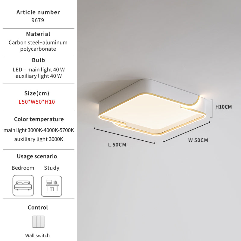 Modern Aluminum Grey LED Ceiling Light no.9679